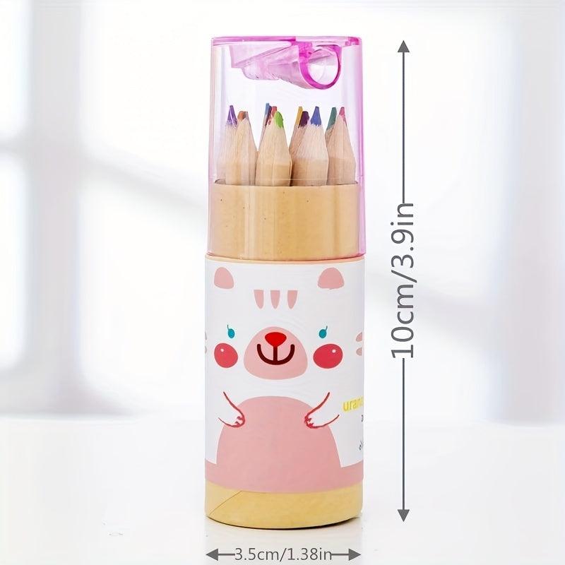 12pcs Box Pencils Stationery Bear Children Student Gift Art C