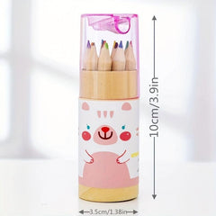 12pcs Box Pencils Stationery Bear Children Student Gift Art C