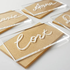 10pcs Acrylic Seat Signs for Weddings - Personalized Place Names