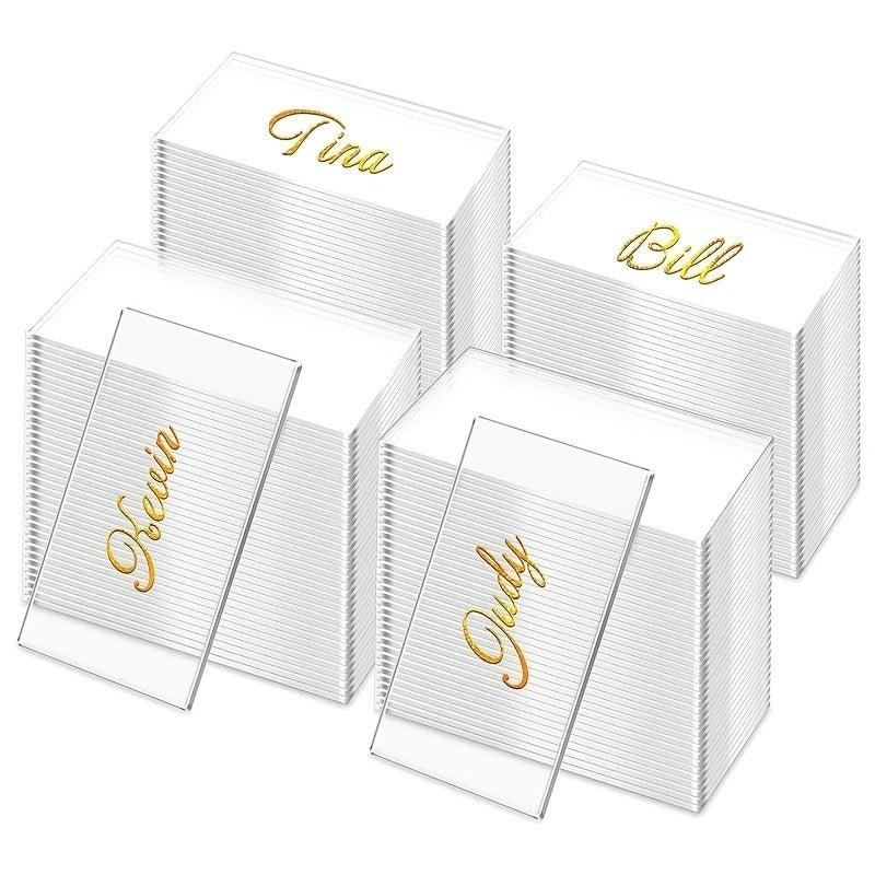 10pcs Acrylic Seat Signs for Weddings - Personalized Place Names