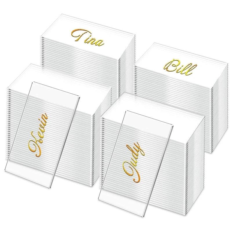 10pcs Acrylic Seat Signs for Weddings - Personalized Place Names