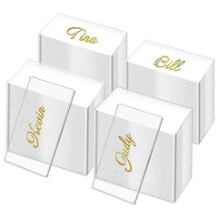 10pcs Acrylic Seat Signs for Weddings - Personalized Place Names