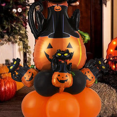 13pcs Pumpkin Cat Balloon Column for Halloween Party Decor