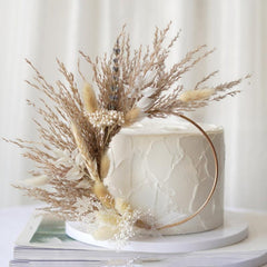 Dried Flowers Cake Topper Pampas Grass Dessert Table Decor