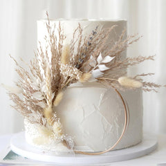 Dried Flowers Cake Topper Pampas Grass Dessert Table Decor
