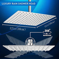 Ultra Thin Stainless Steel Rainfall Shower Head for a Soothing Spray