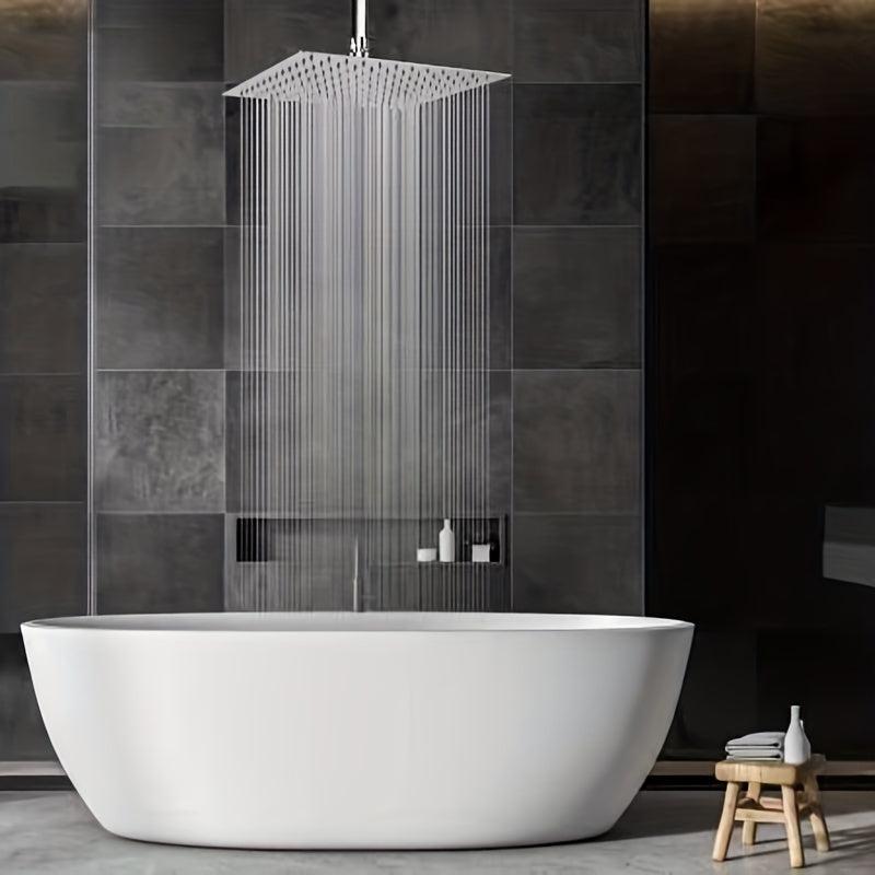 Ultra Thin Stainless Steel Rainfall Shower Head for a Soothing Spray