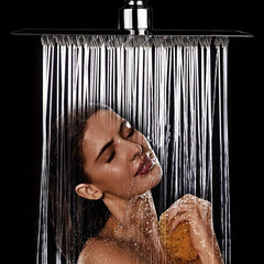 Ultra Thin Stainless Steel Rainfall Shower Head for a Soothing Spray