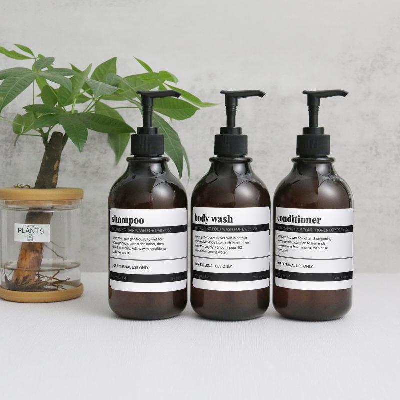 3pcs Shampoo Conditioner Dispenser Set 16 Oz
