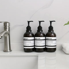 3pcs Shampoo Conditioner Dispenser Set 16 Oz