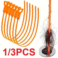3pcs Solid Sewer Dredging Tool - Home Hair Drain Clog Remover