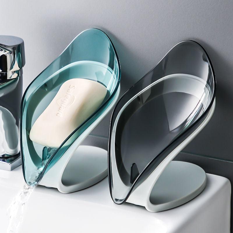 Stylish Leaf Soap Holder with Drainage Holes for Bathroom
