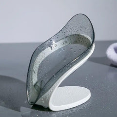 Stylish Leaf Soap Holder with Drainage Holes for Bathroom