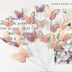 10pcs Butterfly Cake Toppers for Weddings Birthdays Parties