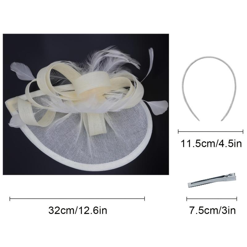 Sinamay Fascinator Hats for Women - Ideal for Weddings, Tea Parties, Church