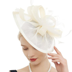 Sinamay Fascinator Hats for Women - Ideal for Weddings, Tea Parties, Church