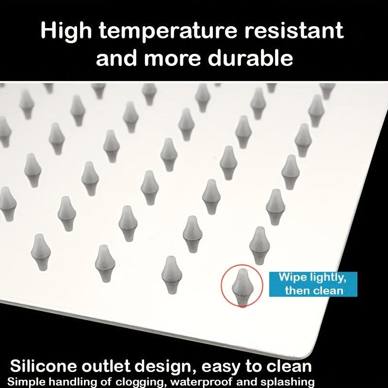 Pressurized Shower Bathtub Rainfall Head High Pressure Stainless Steel Top Spray