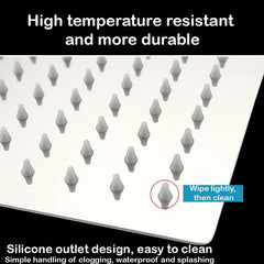 Pressurized Shower Bathtub Rainfall Head High Pressure Stainless Steel Top Spray