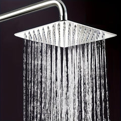 Pressurized Shower Bathtub Rainfall Head High Pressure Stainless Steel Top Spray