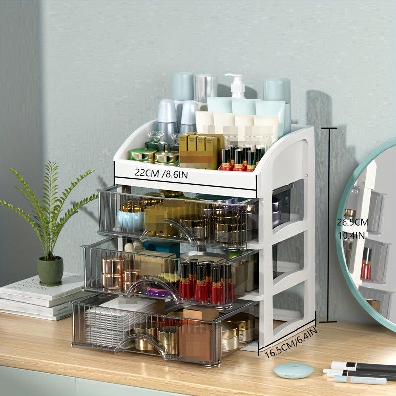 Transparent Desktop Cosmetics Storage Box Dustproof Waterproof Large Capacity