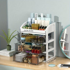 Transparent Desktop Cosmetics Storage Box Dustproof Waterproof Large Capacity