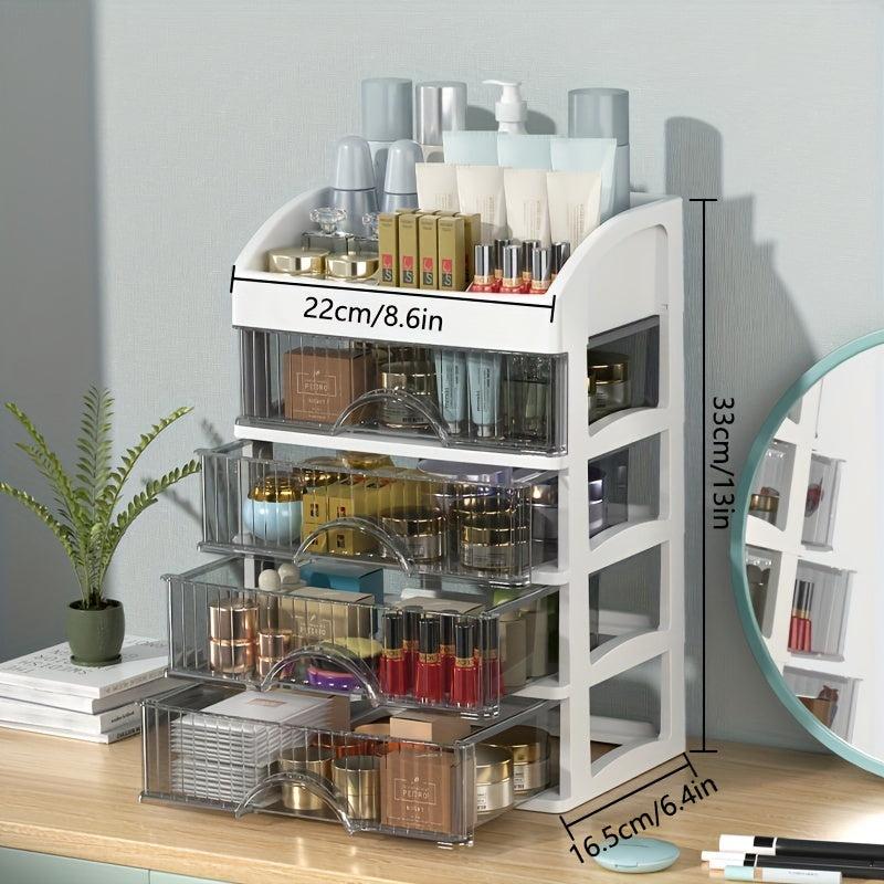 Transparent Desktop Cosmetics Storage Box Dustproof Waterproof Large Capacity