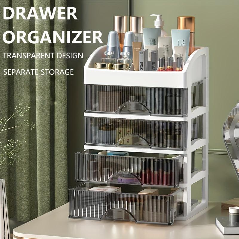 Transparent Desktop Cosmetics Storage Box Dustproof Waterproof Large Capacity