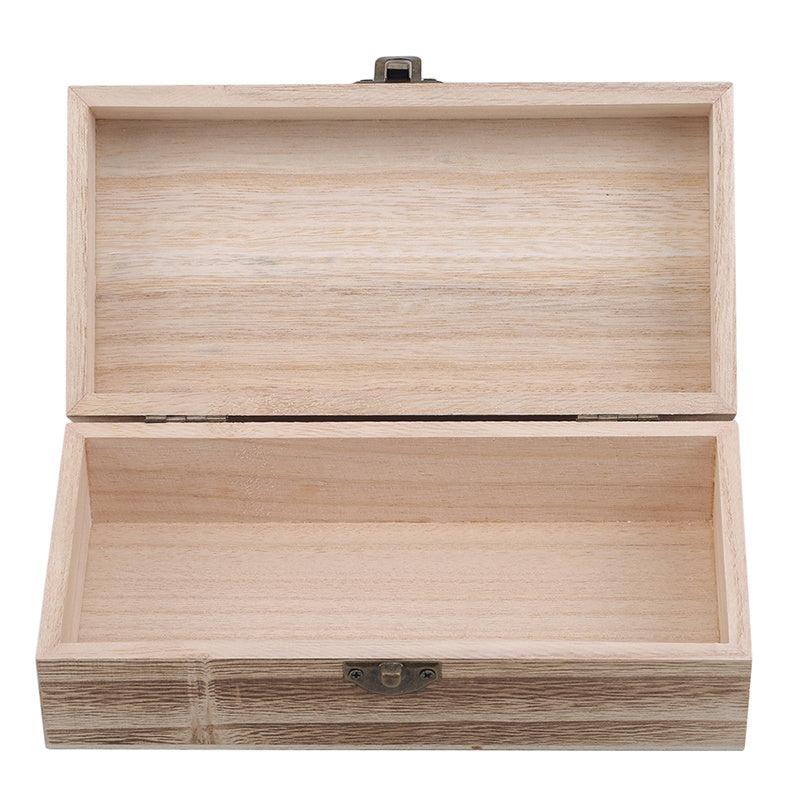 1pc Wooden Solid Jewelry Box Desktop Storage Box