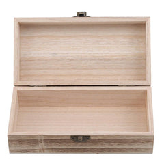 1pc Wooden Solid Jewelry Box Desktop Storage Box
