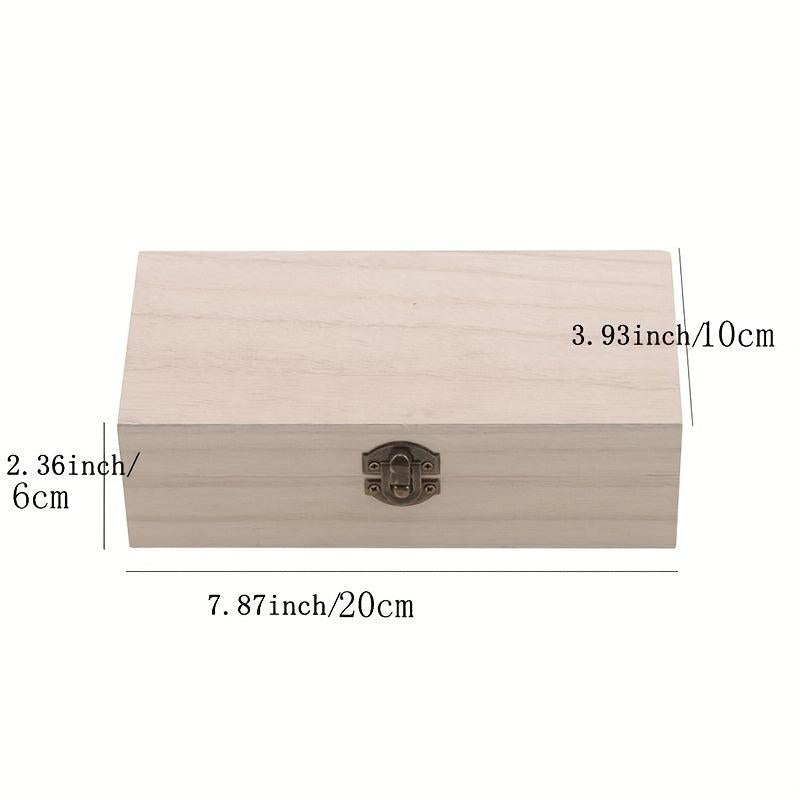 1pc Wooden Solid Jewelry Box Desktop Storage Box
