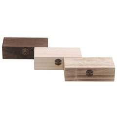 1pc Wooden Solid Jewelry Box Desktop Storage Box