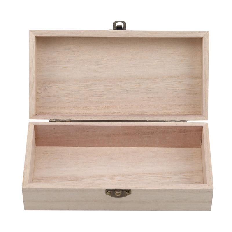 1pc Wooden Solid Jewelry Box Desktop Storage Box