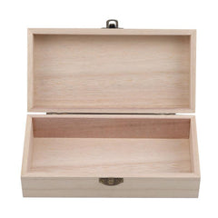 1pc Wooden Solid Jewelry Box Desktop Storage Box