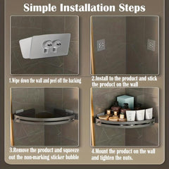 3pcs Corner Shower Caddy Shower Corner Organizer Shelf Wall Mounted