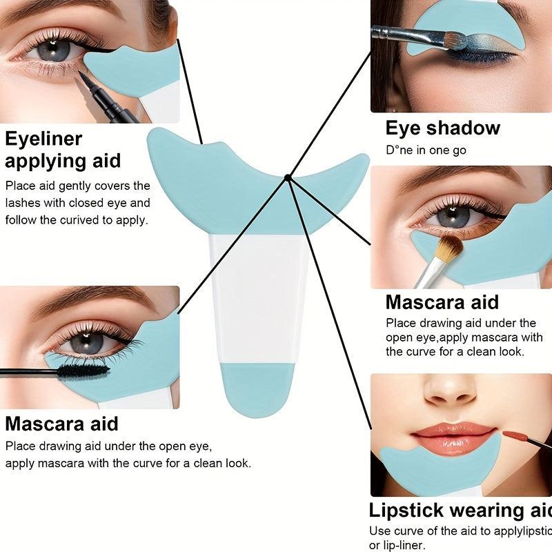 Eyeliner Eyeshadow Stencils Mascara Shield Grooming Comb Tool