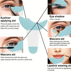 Eyeliner Eyeshadow Stencils Mascara Shield Grooming Comb Tool