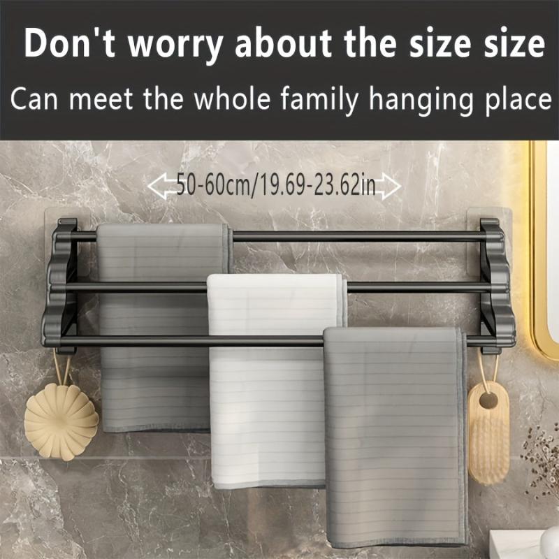 3 Tier Bath Ladder Towel Bar Shower Towel Rack Wall Mounted Holder