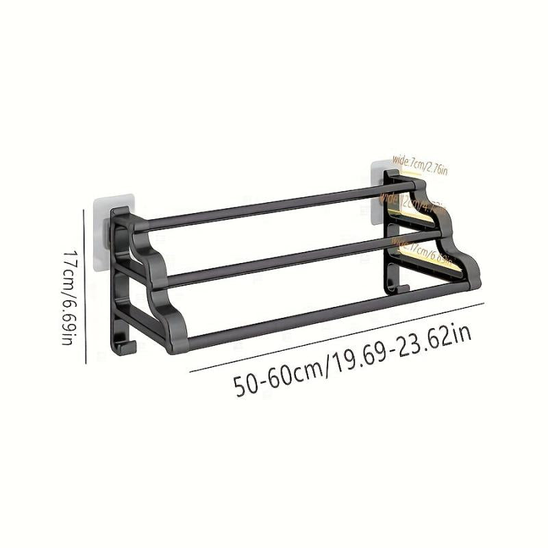 3 Tier Bath Ladder Towel Bar Shower Towel Rack Wall Mounted Holder