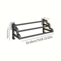 3 Tier Bath Ladder Towel Bar Shower Towel Rack Wall Mounted Holder