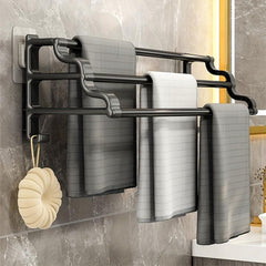3 Tier Bath Ladder Towel Bar Shower Towel Rack Wall Mounted Holder