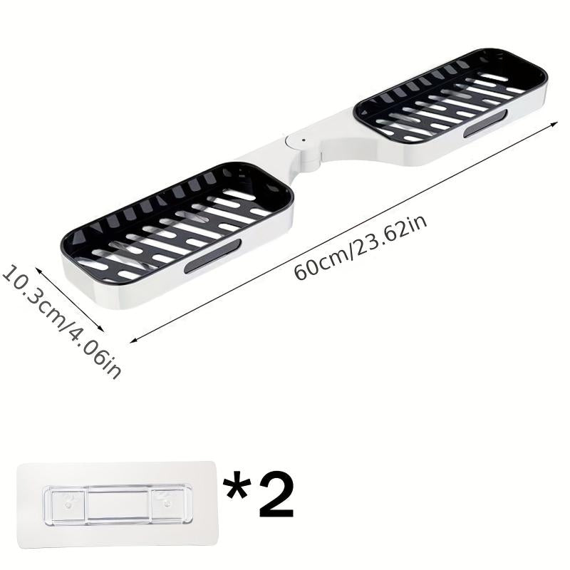 Rotatable Bathroom Storage Rack Wall Mounted Floating Shelves