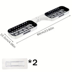 Rotatable Bathroom Storage Rack Wall Mounted Floating Shelves