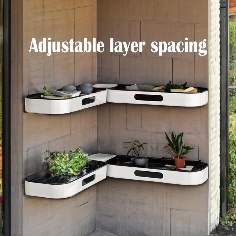 Rotatable Bathroom Storage Rack Wall Mounted Floating Shelves