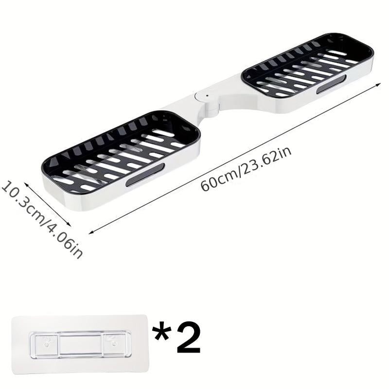 Rotatable Bathroom Storage Rack Wall Mounted Floating Shelves