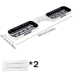 Rotatable Bathroom Storage Rack Wall Mounted Floating Shelves