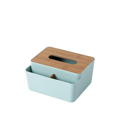 Wood Grain Tissue Box for Restaurant and Living Room