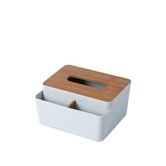 Wood Grain Tissue Box for Restaurant and Living Room