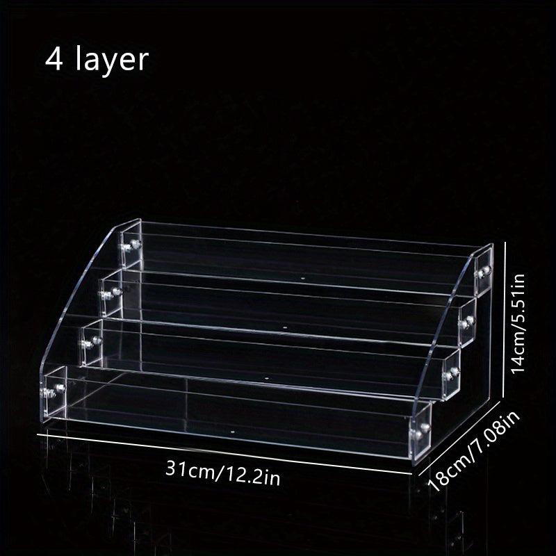 1pc Transparent Nail Polish Display Rack Clear Makeup Organizer