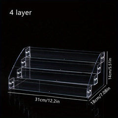 1pc Transparent Nail Polish Display Rack Clear Makeup Organizer