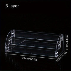 1pc Transparent Nail Polish Display Rack Clear Makeup Organizer